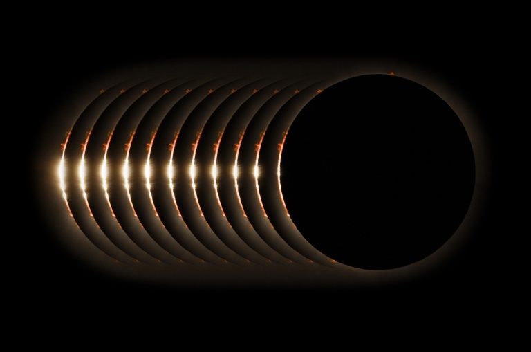 Solar eclipse - 2024-04-08 - Texas - bailys beads C2 timelapse